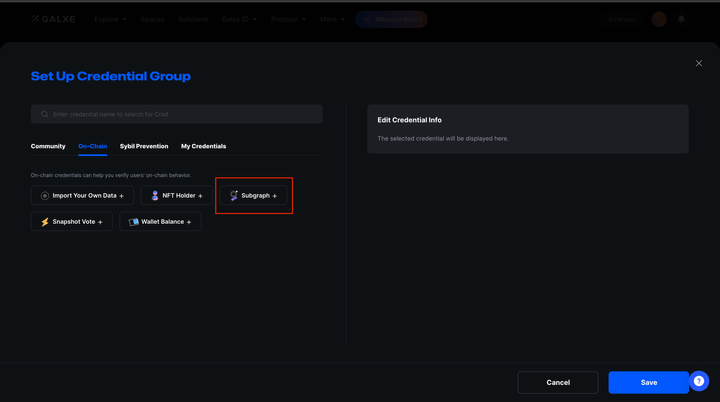 Subgraph Credential